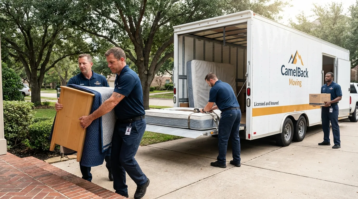 Crew loading residential truck for cross-state move from Mount Jackson, VA